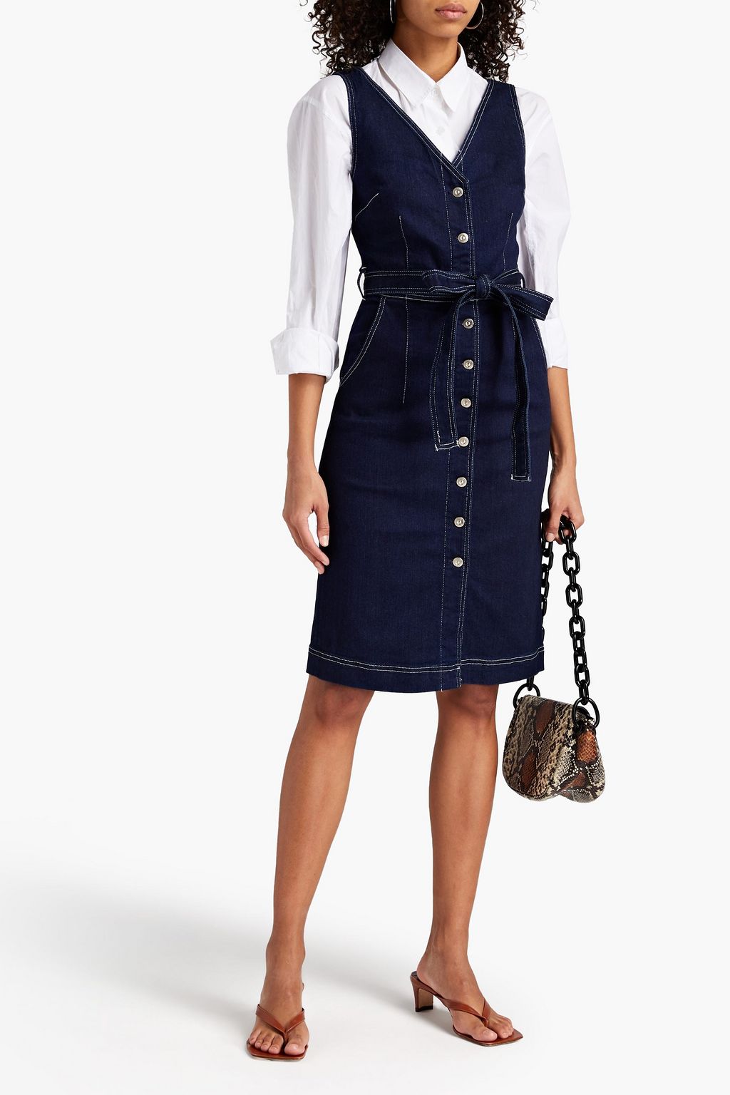 3X1 NYC Belted denim shirt dress