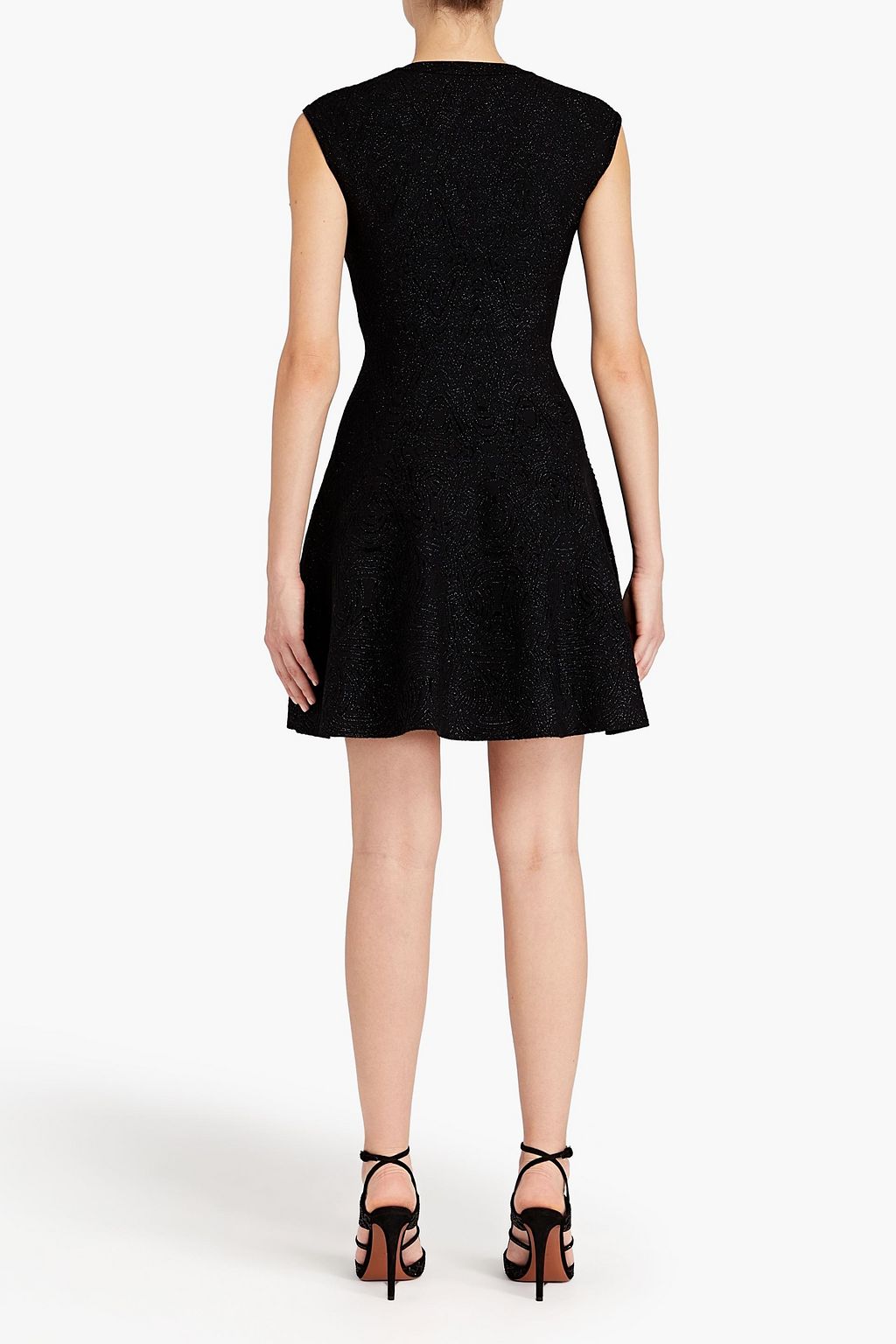 ALAÏA Metallic jacquardknit mini dress THE