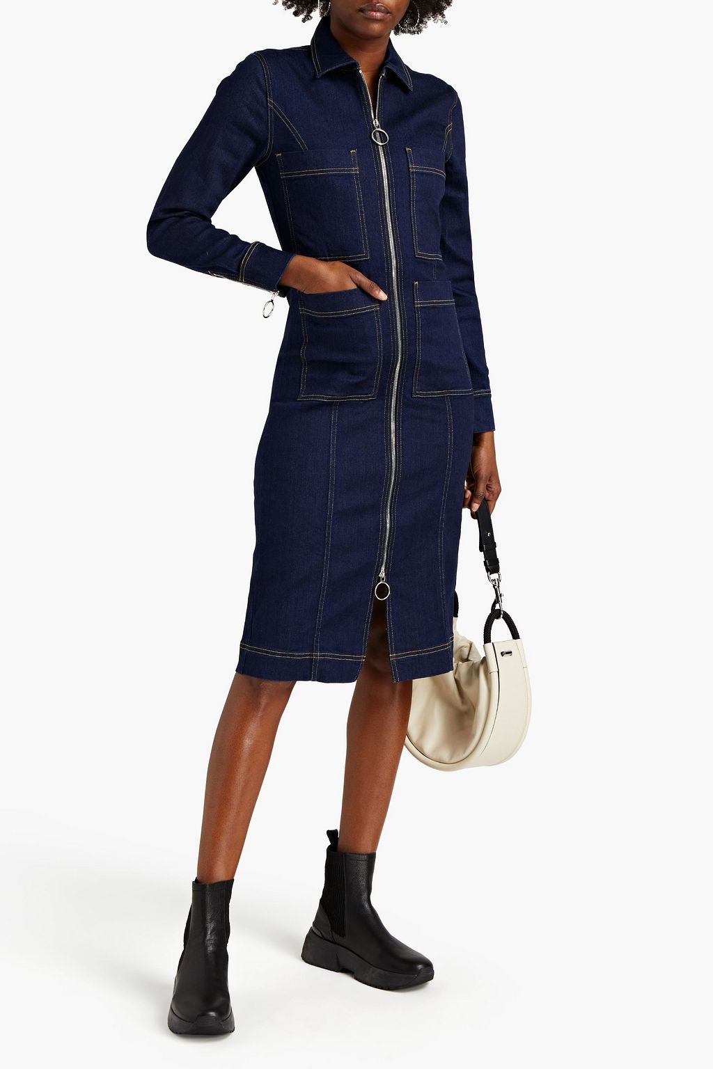 3X1 NYC Denim midi dress