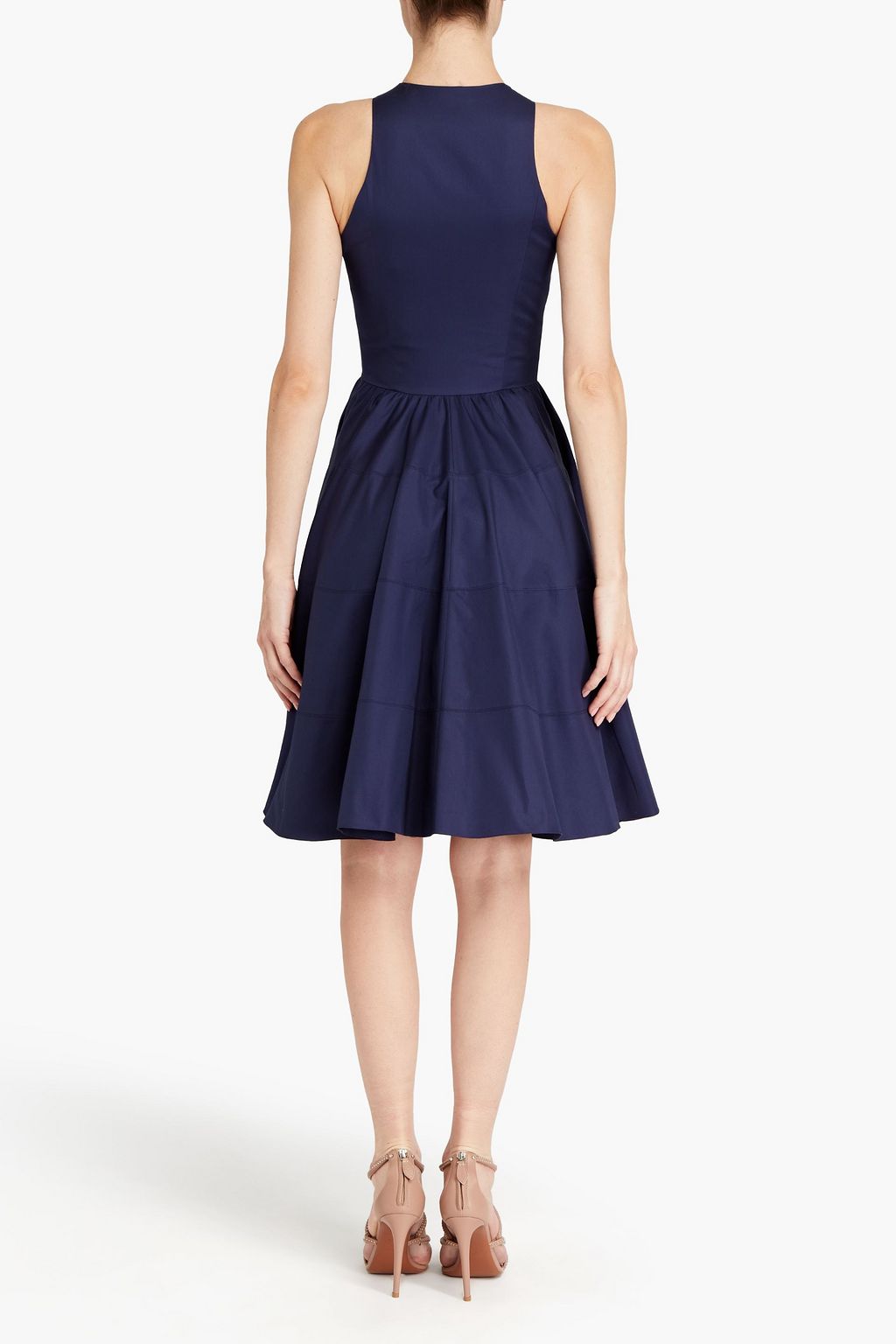 ALAÏA Flared cotton-twill dress