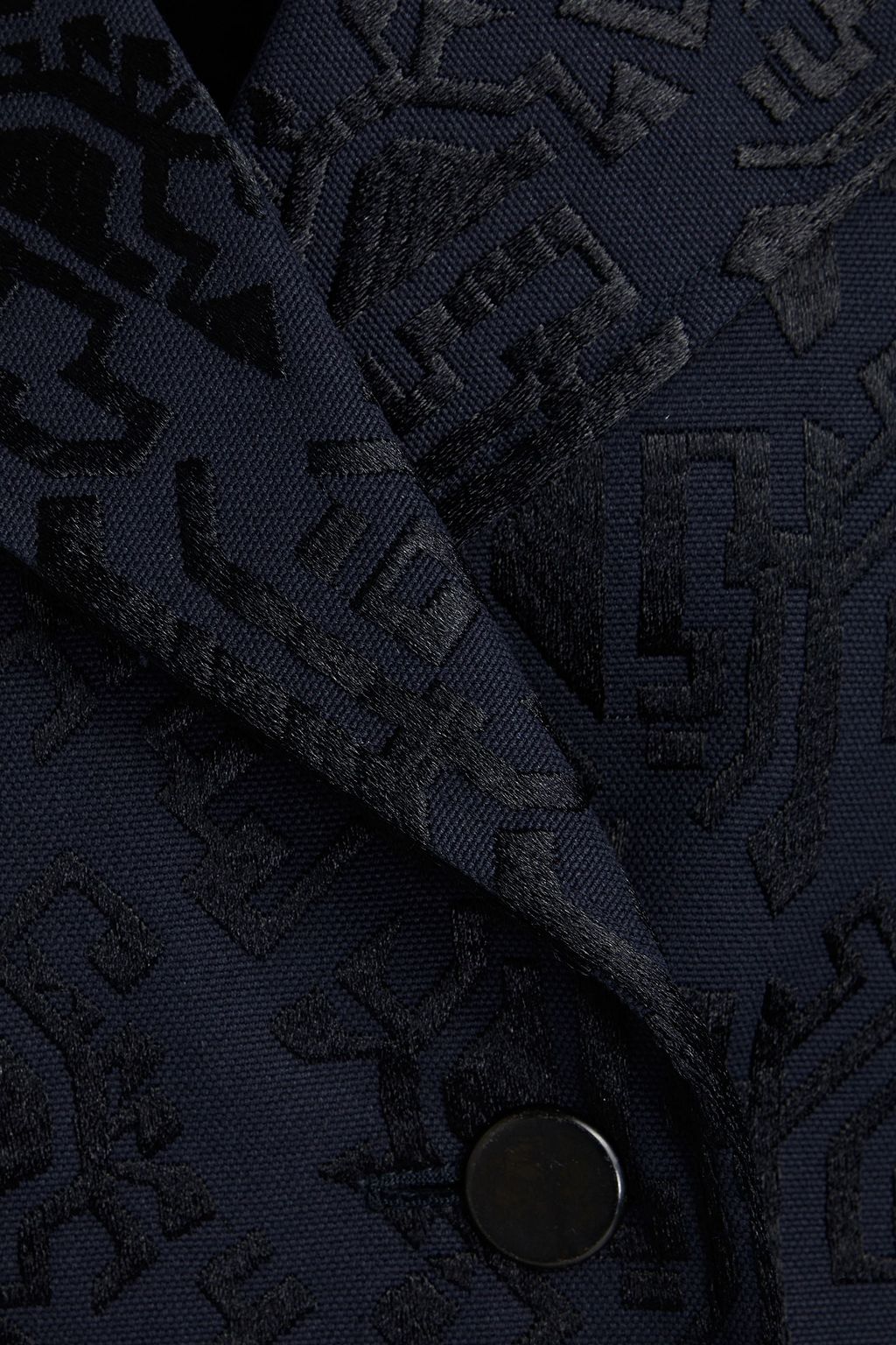 ALAÏA Double-breasted embroidered cotton-canvas jacket