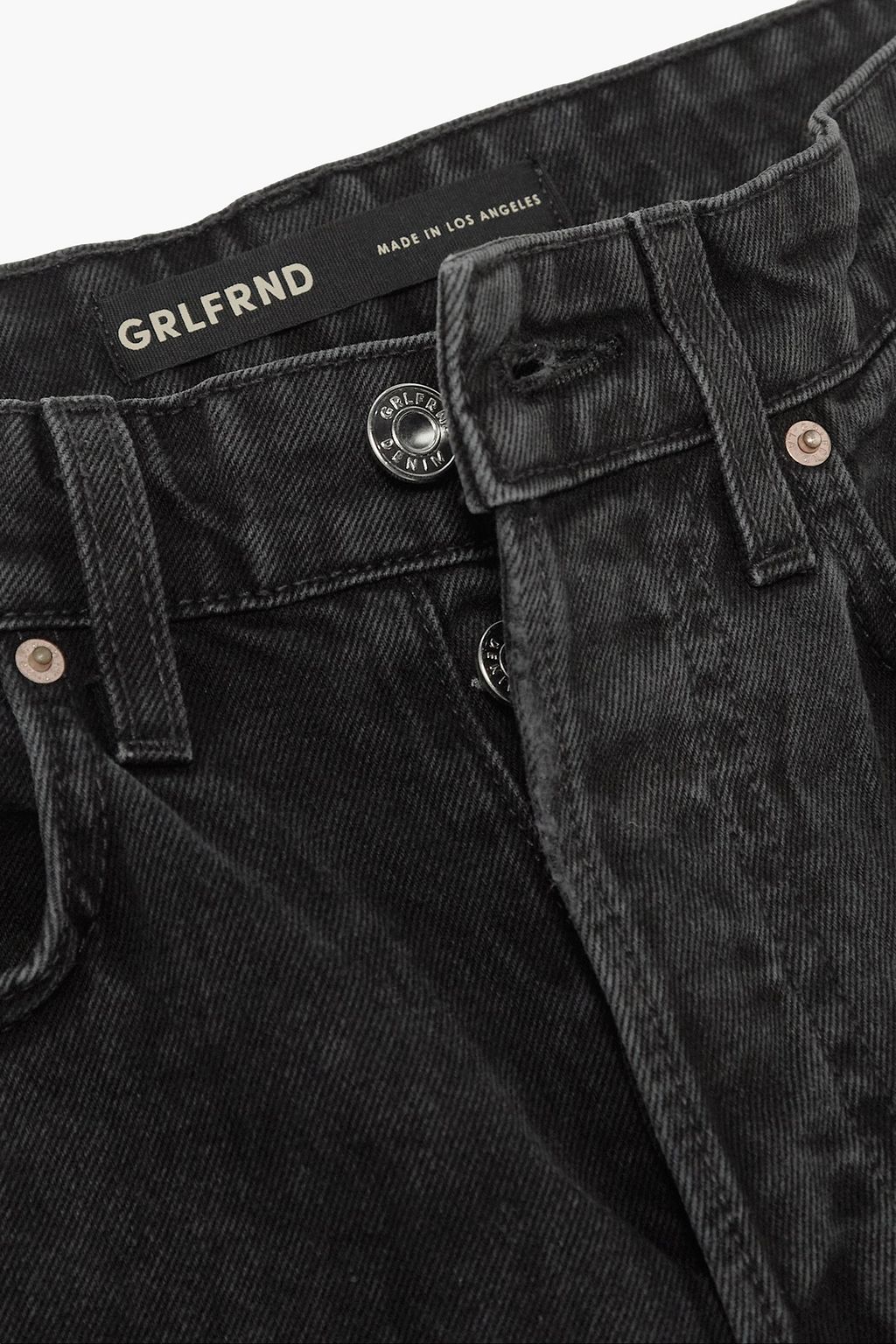 GRLFRND Karolina cropped high-rise straight-leg jeans