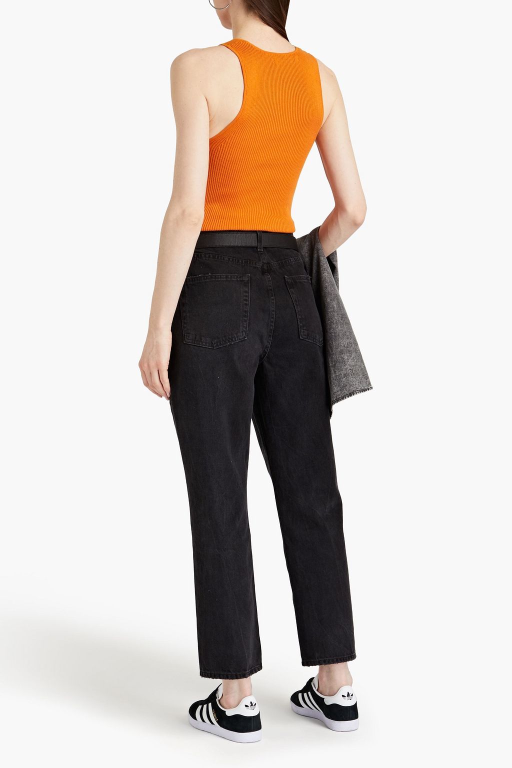 GRLFRND Karolina cropped high-rise straight-leg jeans