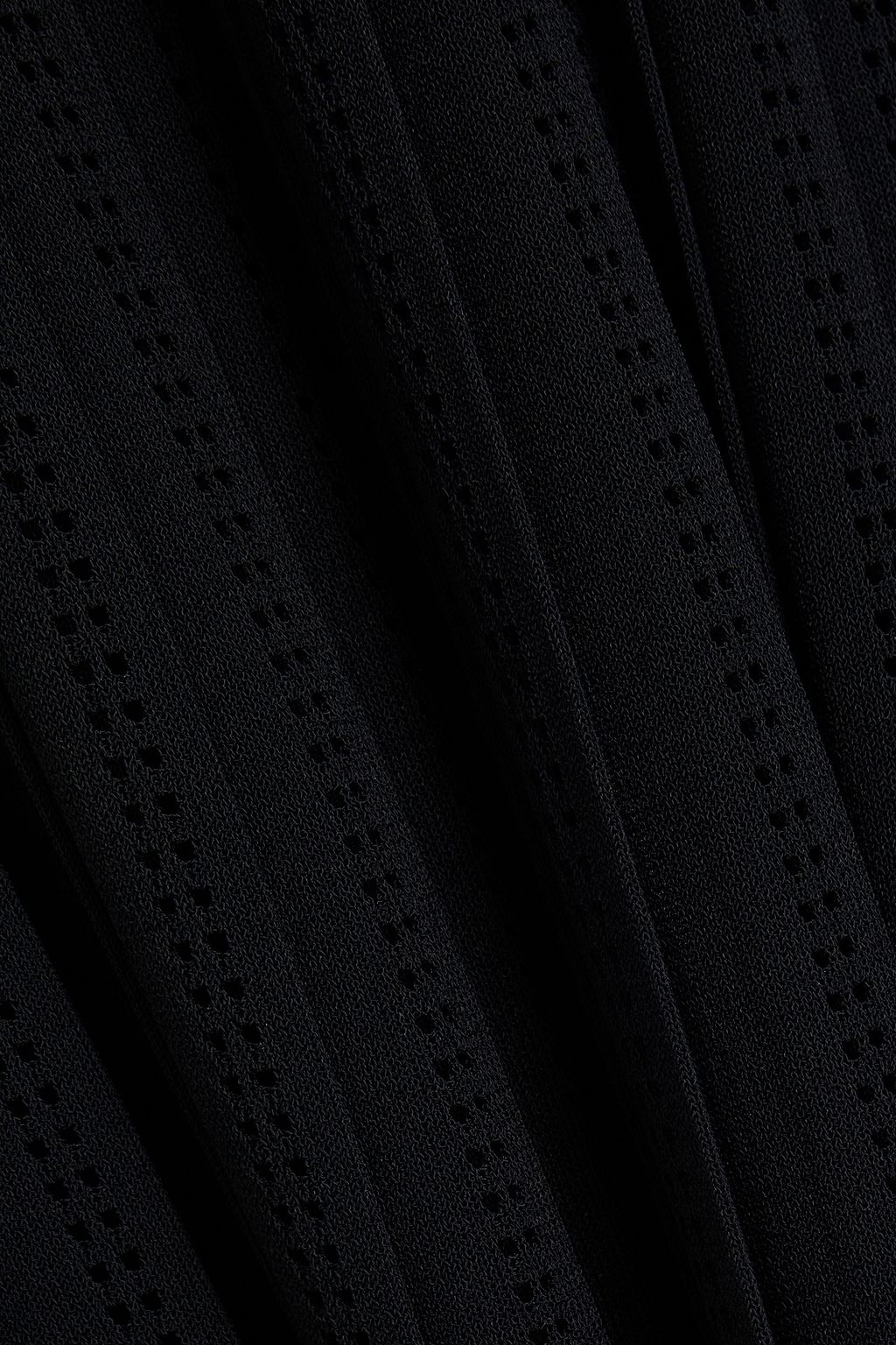 ALAÏA Pleated pointelle-knit maxi skirt