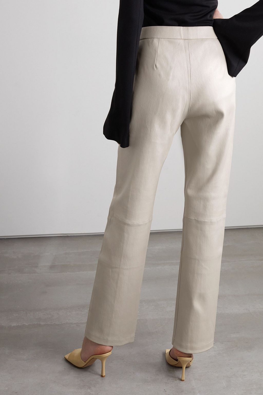 SPRWMN Paneled leather track pants
