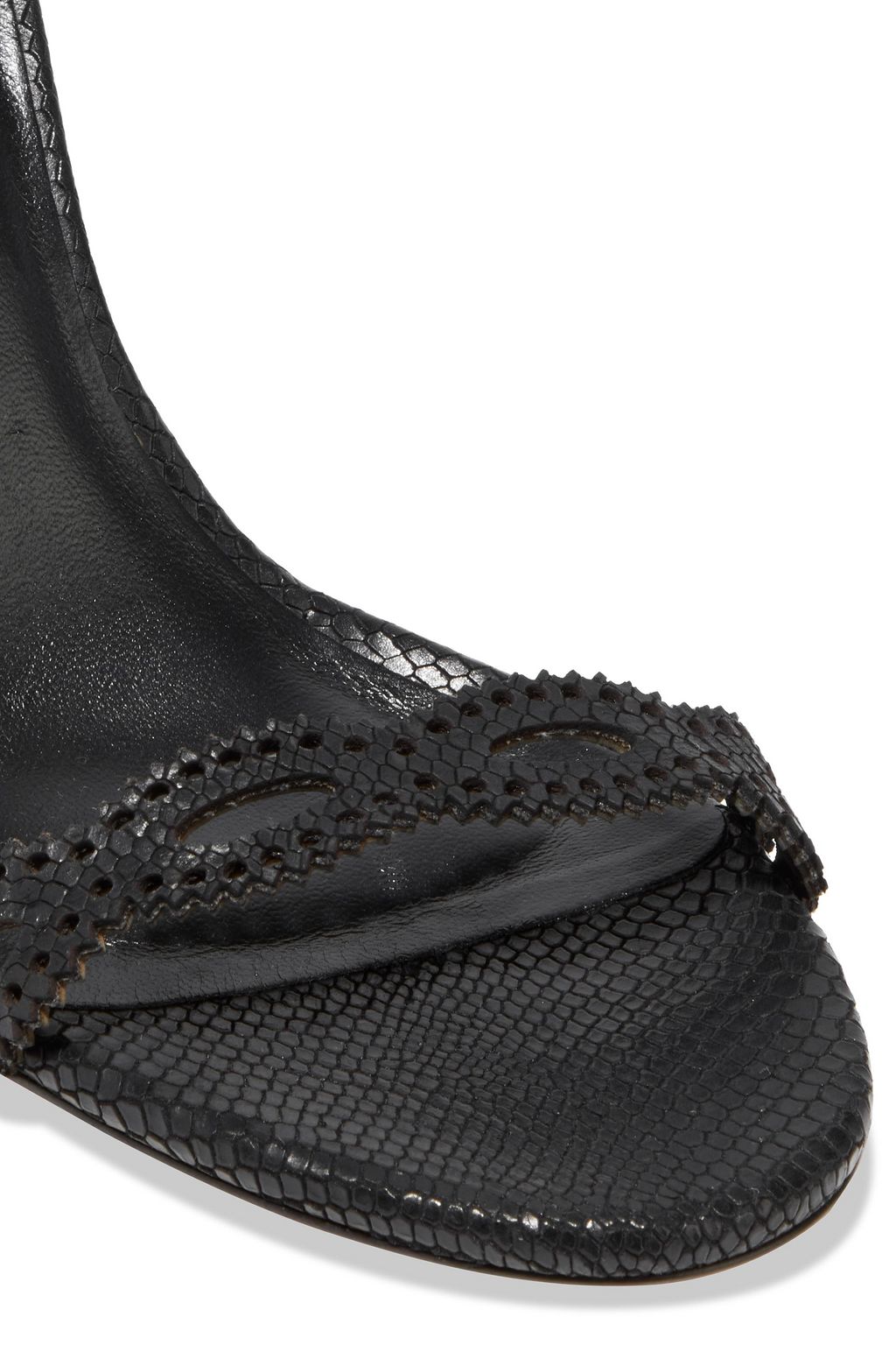 ISABEL MARANT Adsily laser-cut snake-effect leather sandals