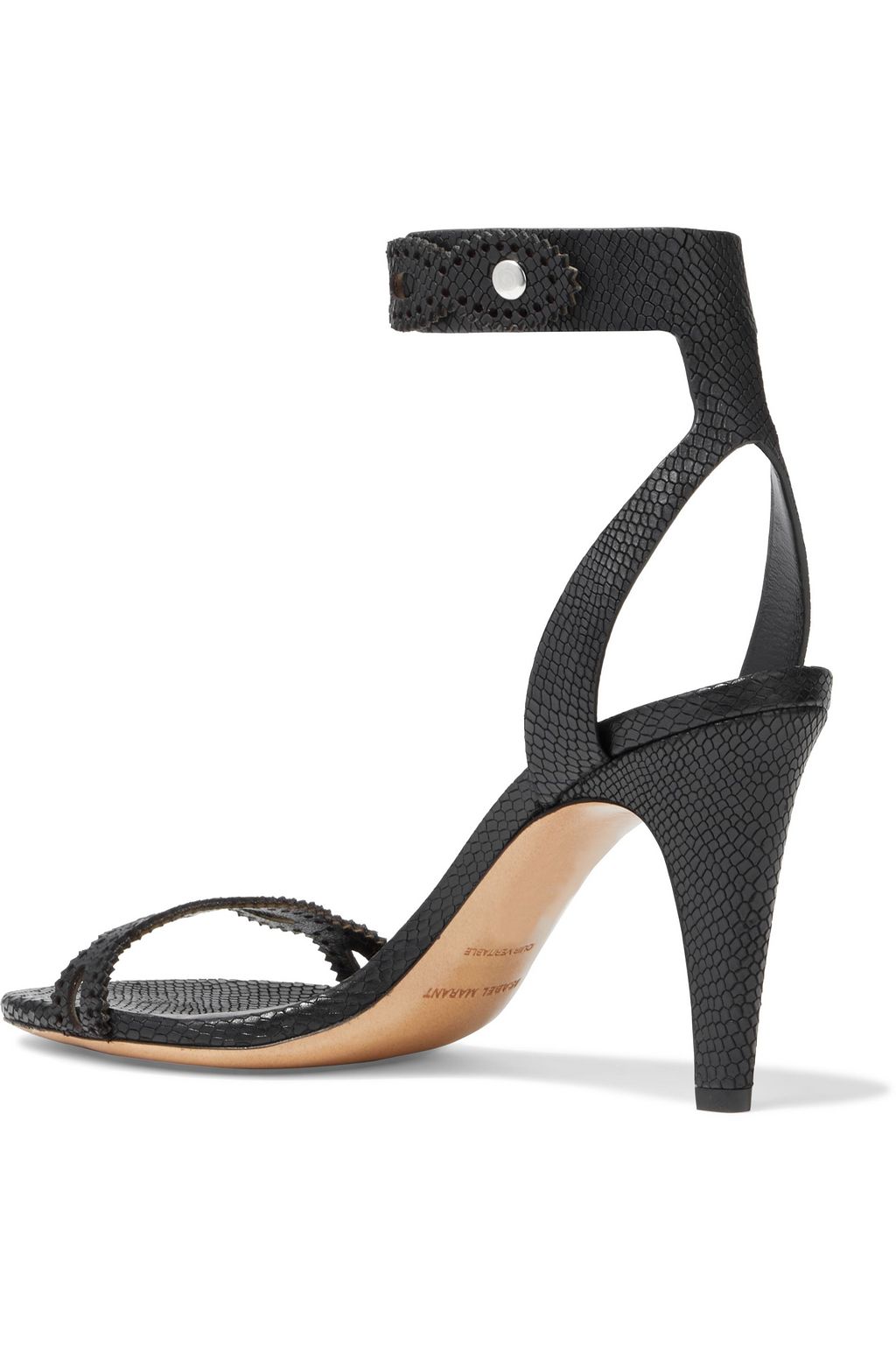 ISABEL MARANT Adsily laser-cut snake-effect leather sandals