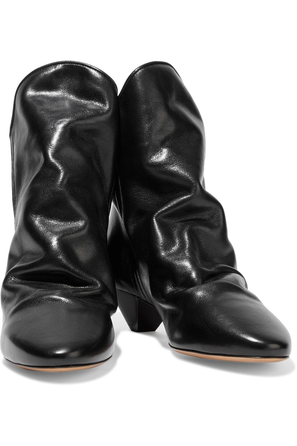 ISABEL MARANT Doey gathered leather ankle boots