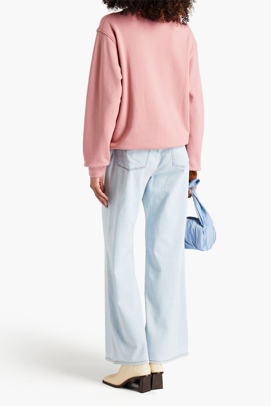 REJINA PYO Drew two-tone organic French cotton-terry sweatshirt