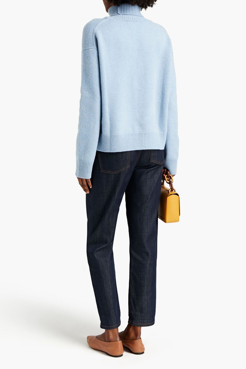 REJINA PYO Peyton cutout cashmere and wool-blend turtleneck sweater