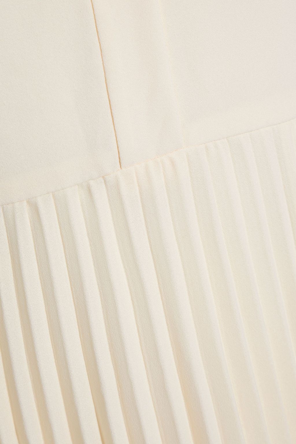 MIKAEL AGHAL Pussy-bow pleated crepe de chine dress