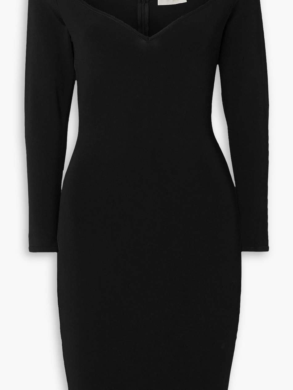 off-the-shoulder stretch-knit dress