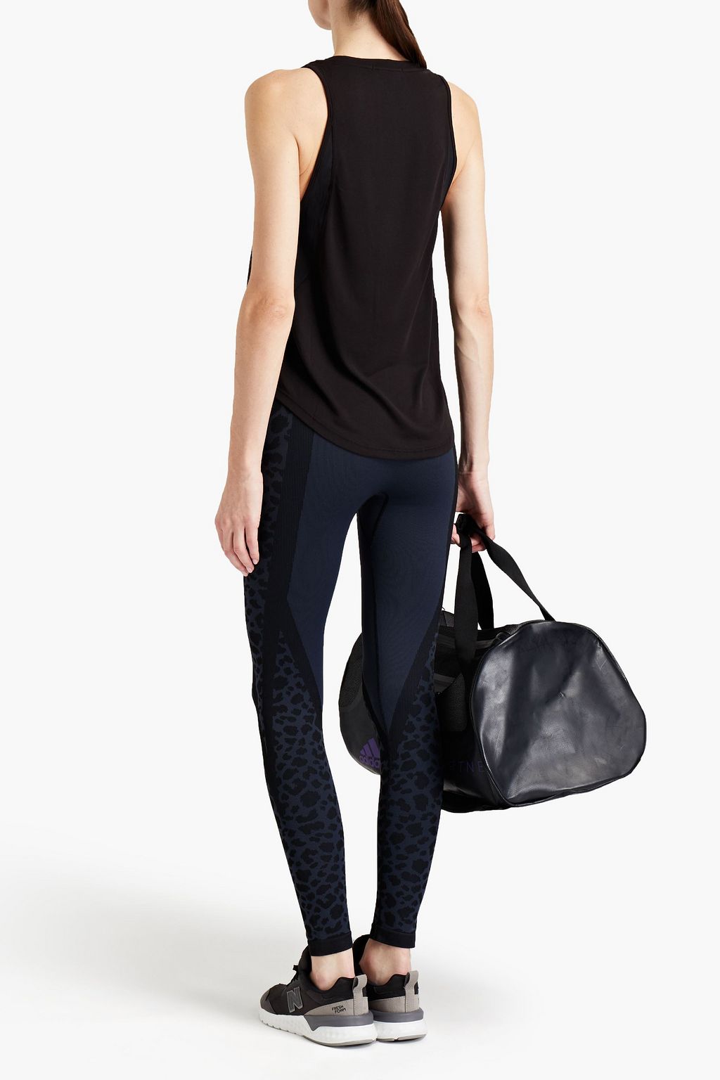 KORAL Adriana modal-blend jersey and mesh tank