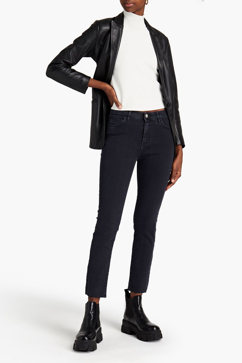 3X1 NYC Cropped mid-rise skinny jeans