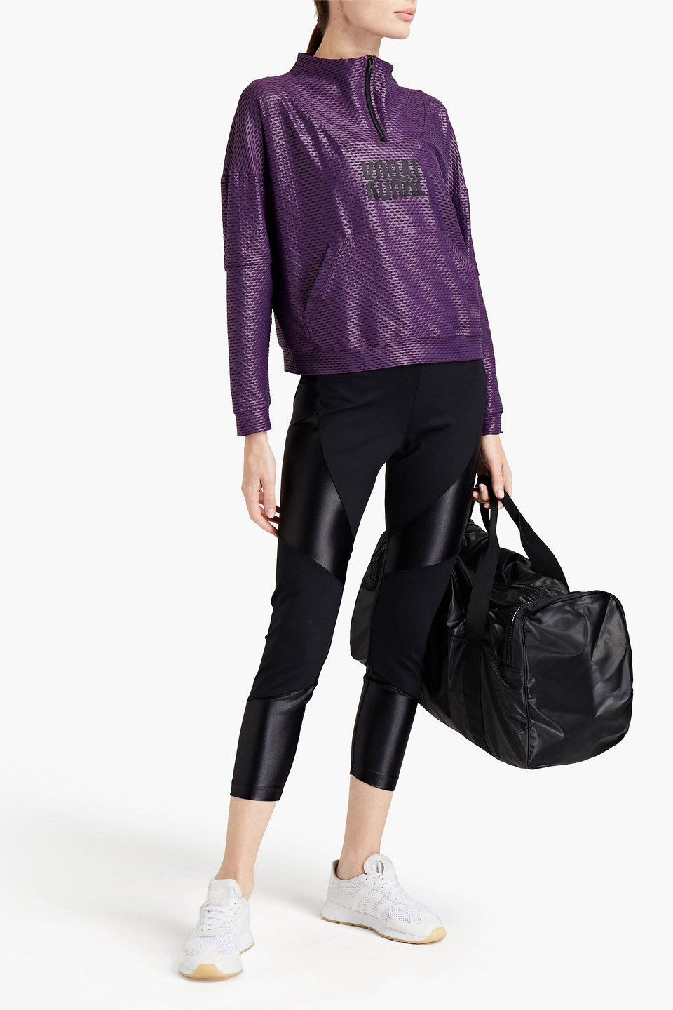 Koral Cairo Netz Printed Mesh Sweatshirt In Purple