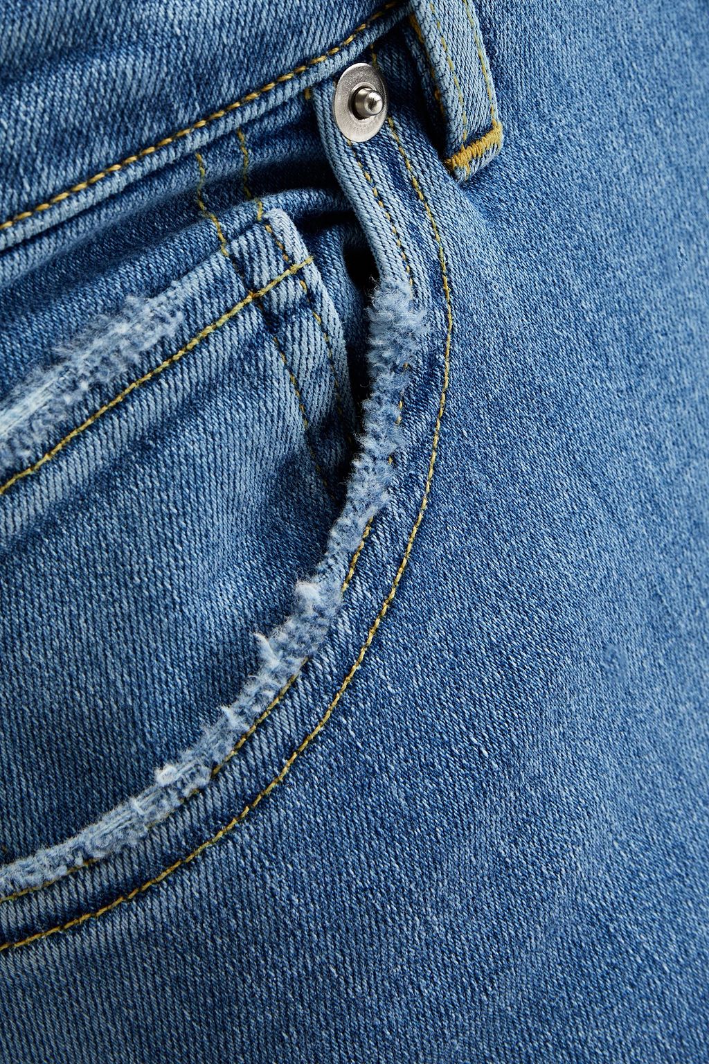 3X1 NYC Cropped distressed high-rise straight-leg jeans