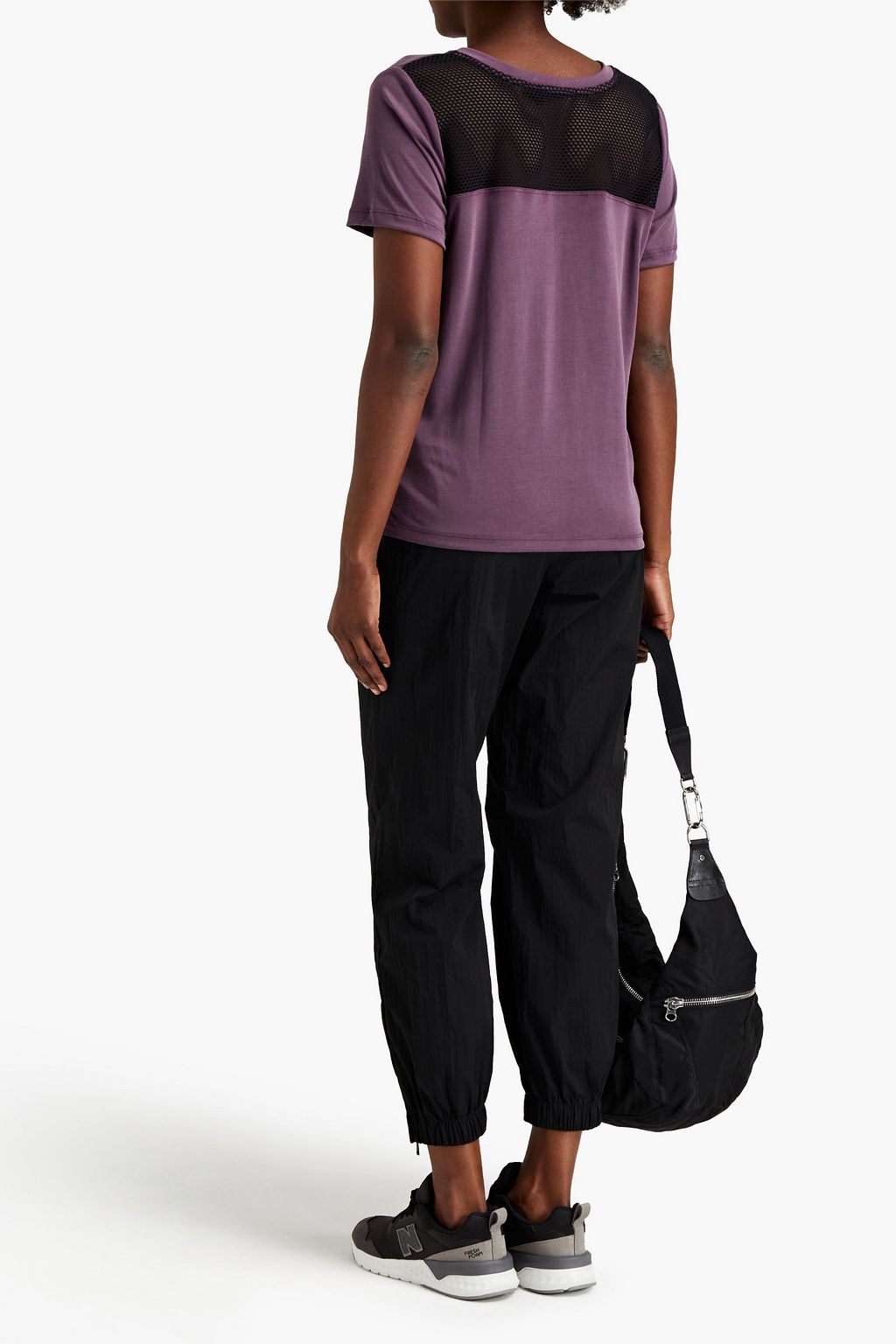 KORAL Esra mesh-paneled modal-blend jersey T-shirt