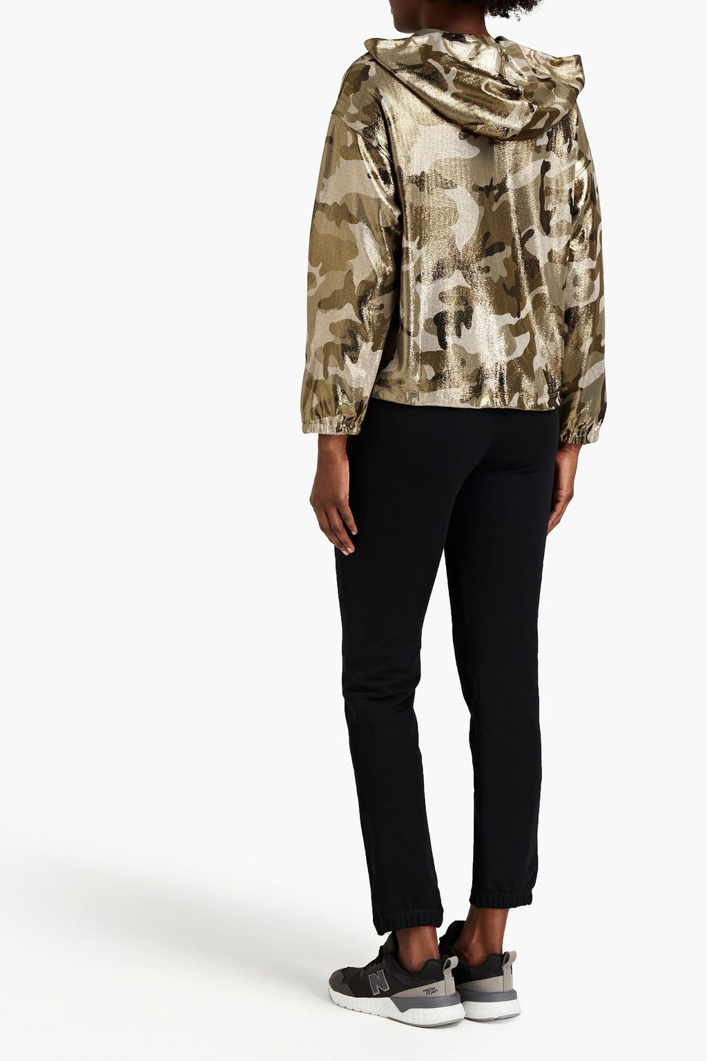 KORAL Titrate metallic printed woven hoodie