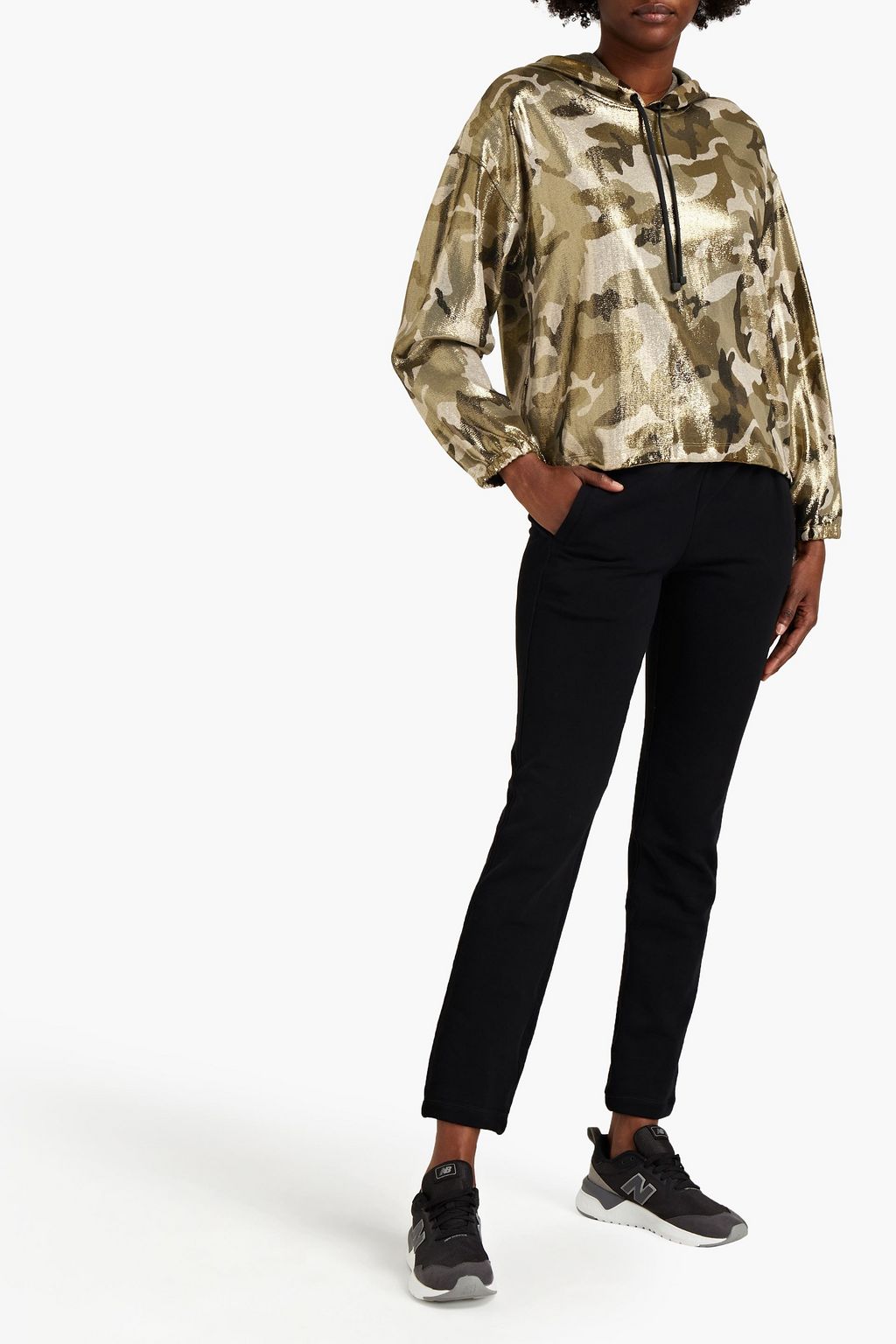 KORAL Titrate metallic printed woven hoodie