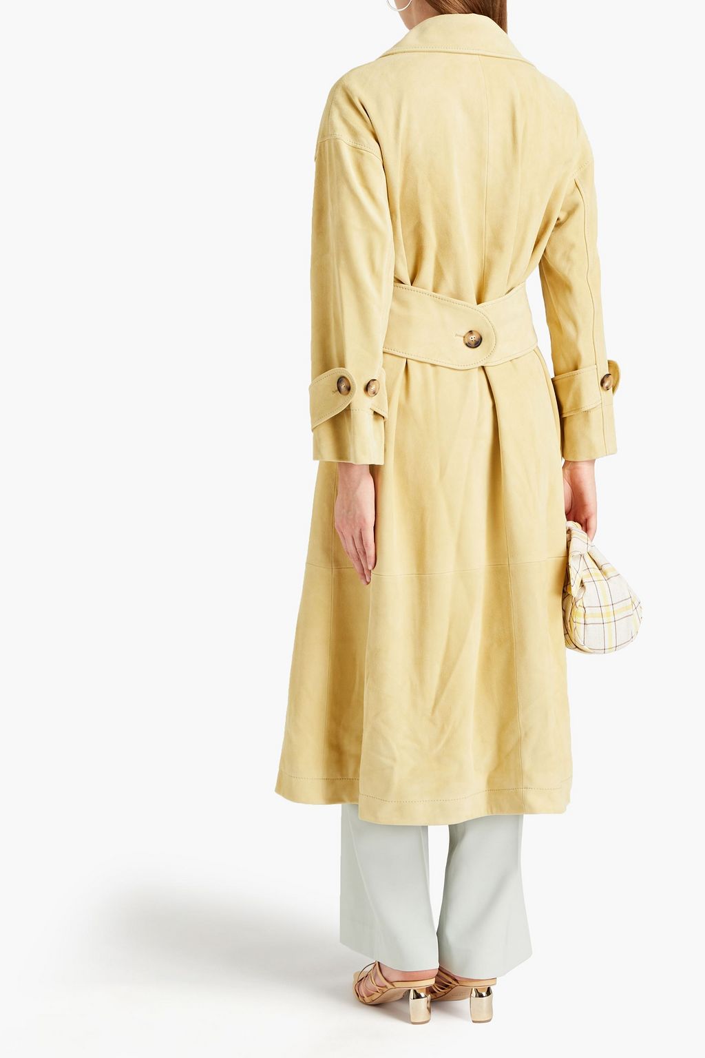 REJINA PYO Belted suede trench coat