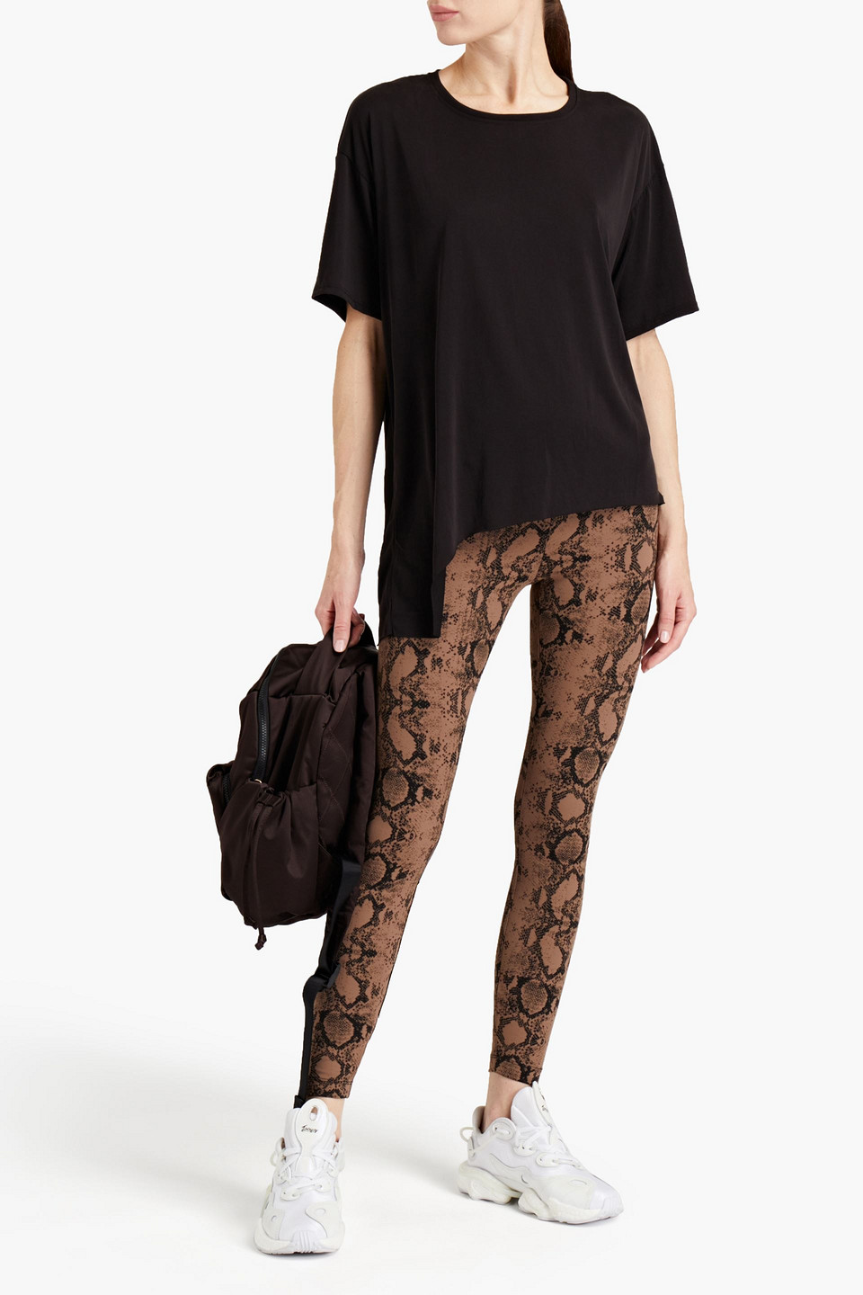 Koral Rastro Modal-blend Jersey T-shirt In Black