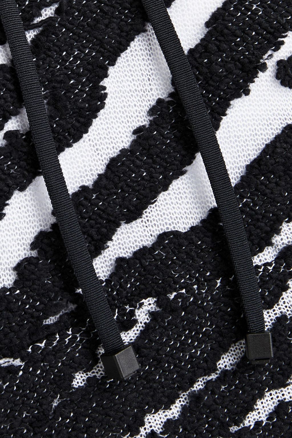 KORAL Jacquard-knit hooded sweatshirt