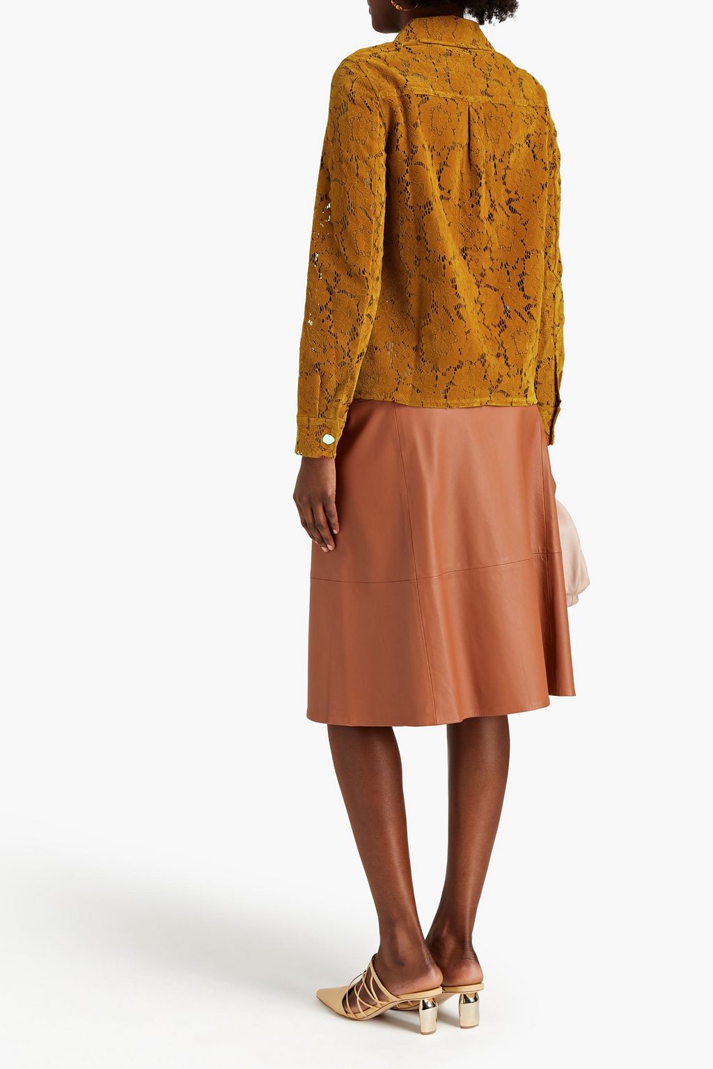 REJINA PYO Remi flocked corded lace shirt