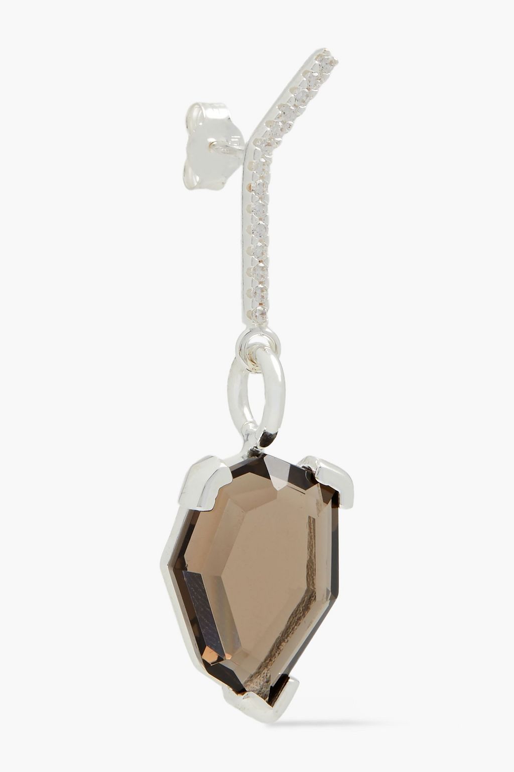 CORNELIA WEBB Sterling silver, quartz and Siamite earrings