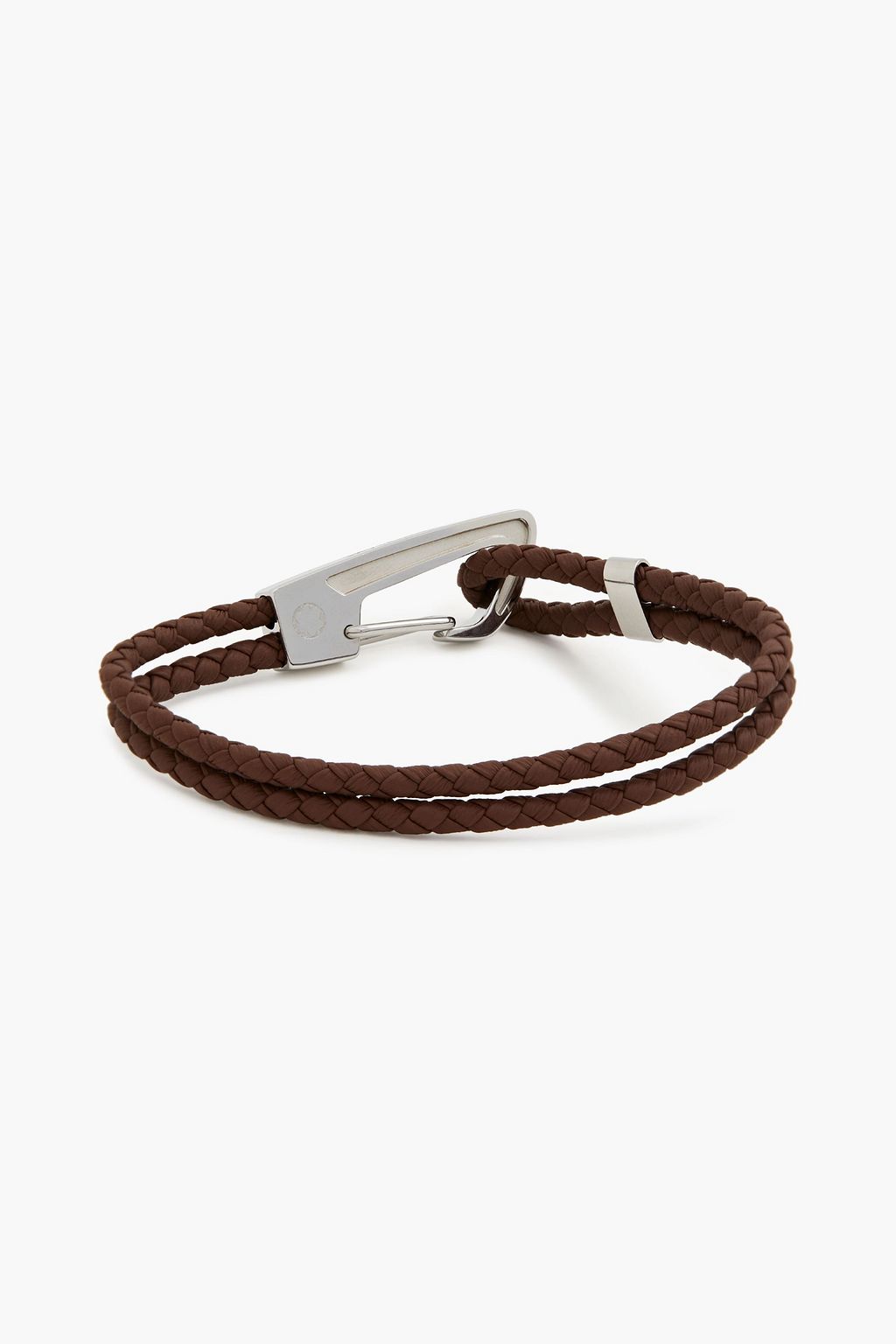 MONTBLANC Silver-tone leather bracelet