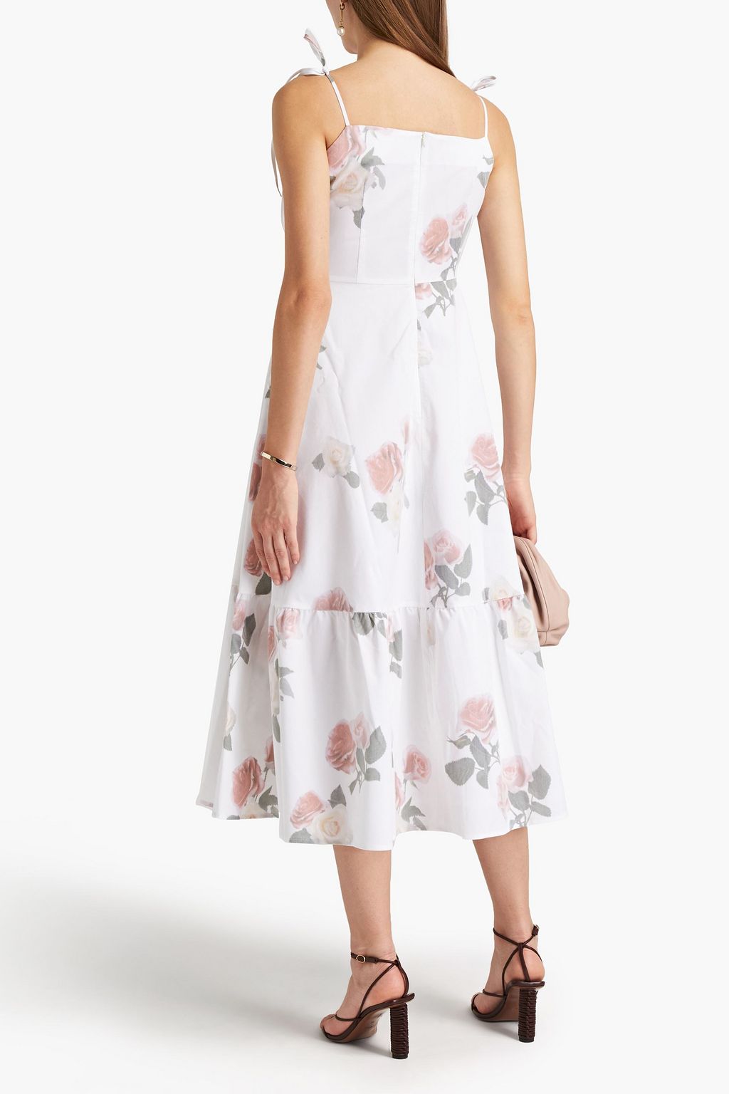 REJINA PYO Maria embellished floral-print cotton-blend midi dress