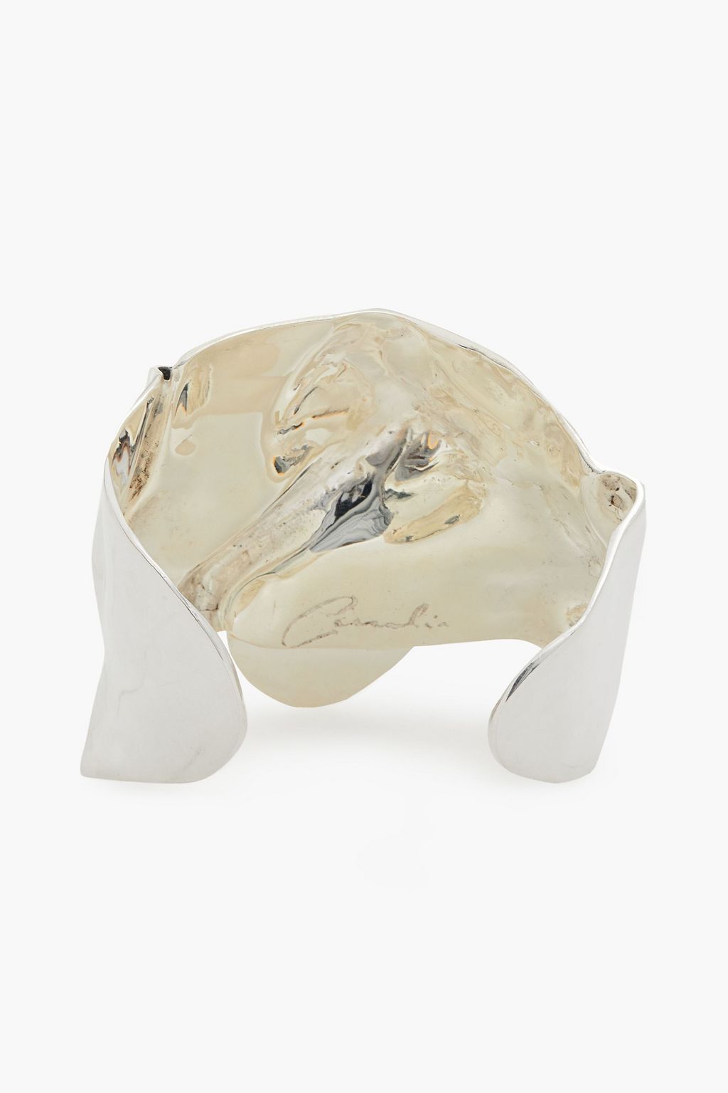 CORNELIA WEBB Hammered silver-plated shell cuff