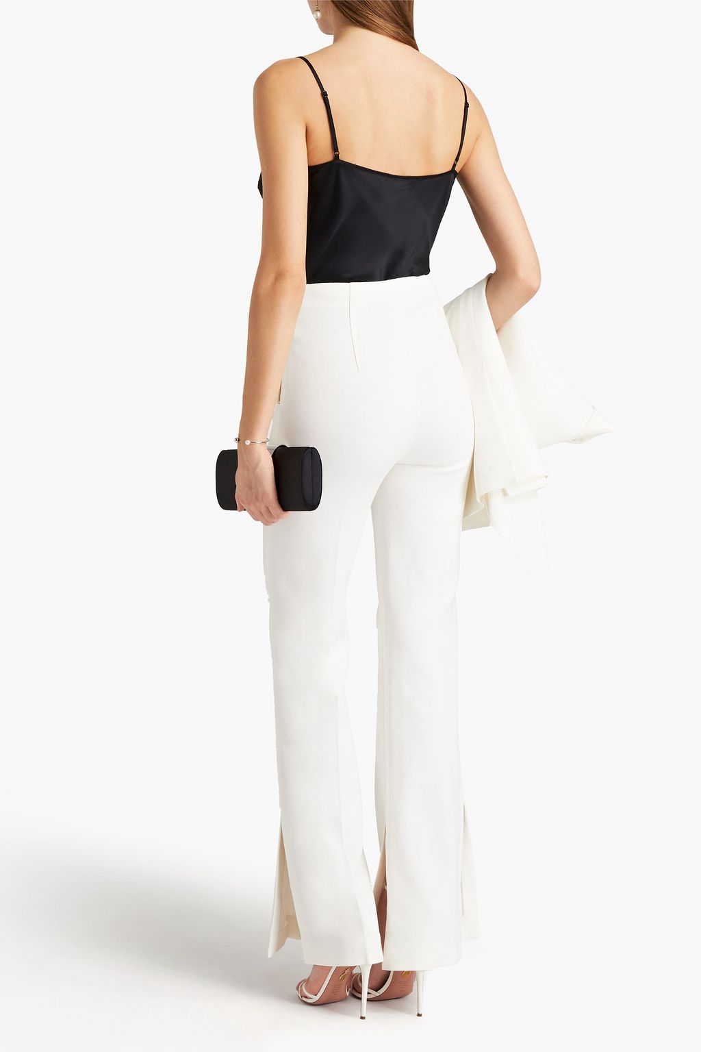ROLAND MOURET Saxley crepe flared pants