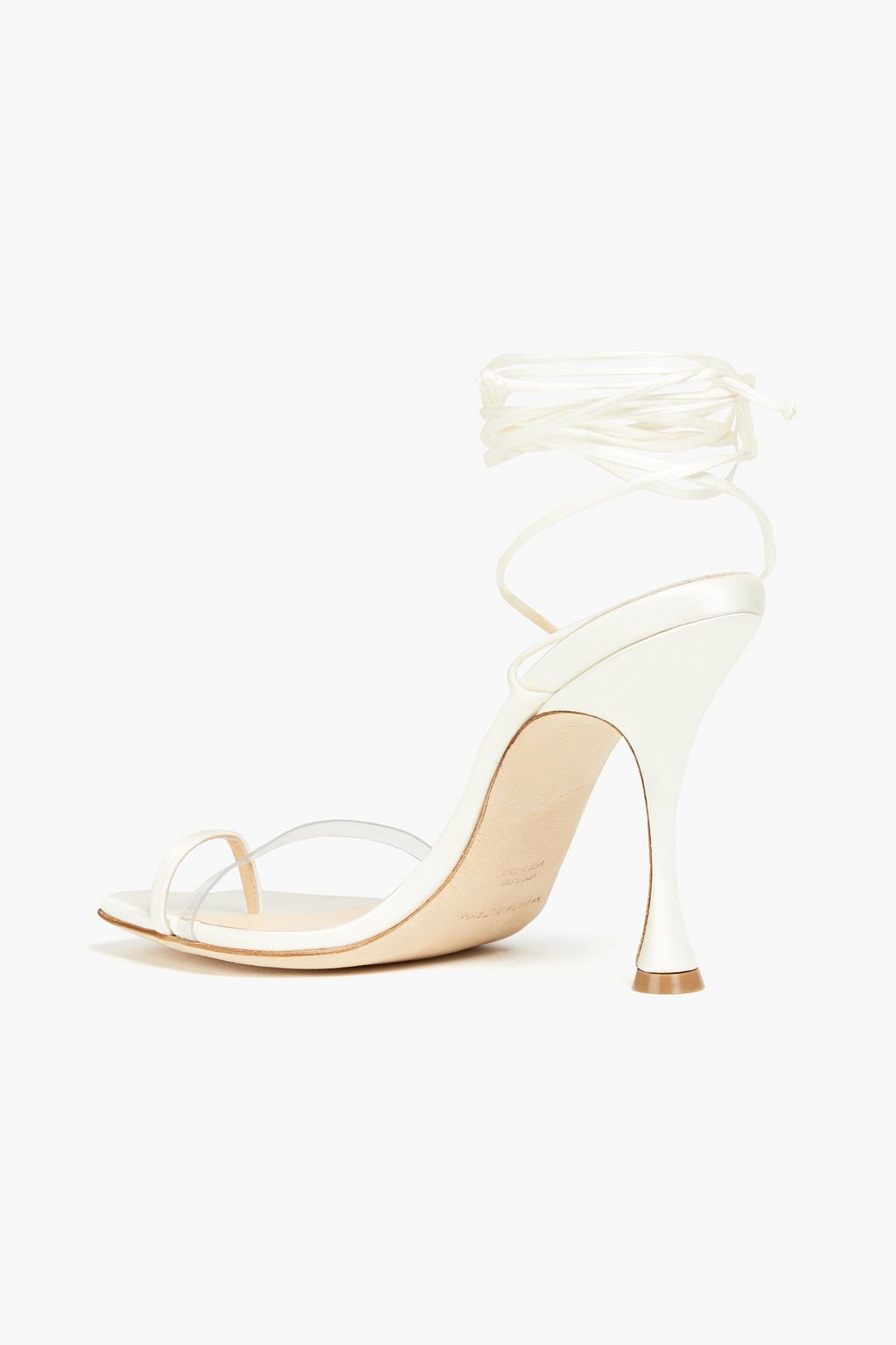 MAGDA BUTRYM PVC-trimmed satin sandals