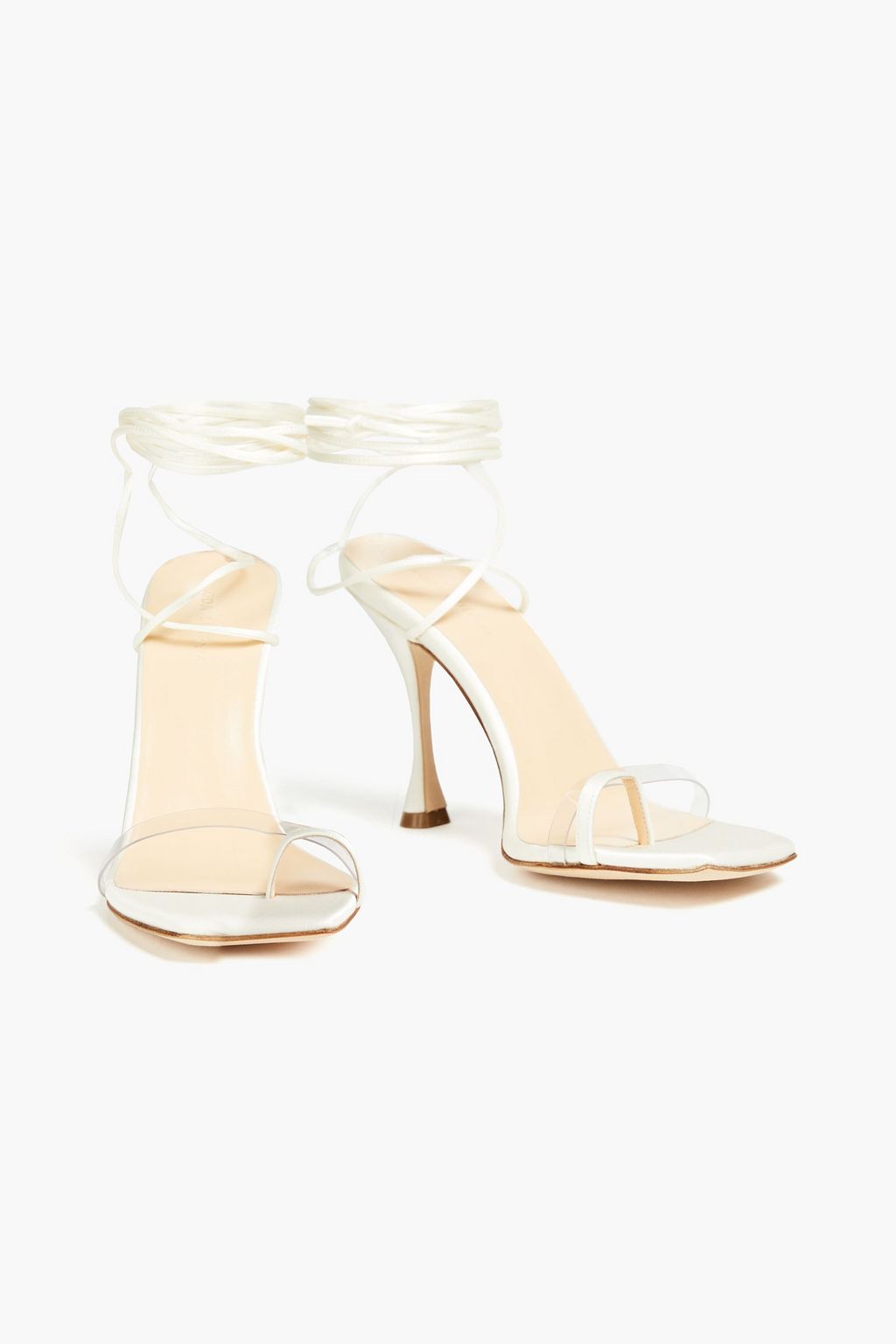 MAGDA BUTRYM PVC-trimmed satin sandals