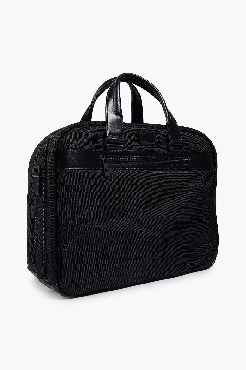 MONTBLANC Nightflight leather-trimmed twill weekend bag