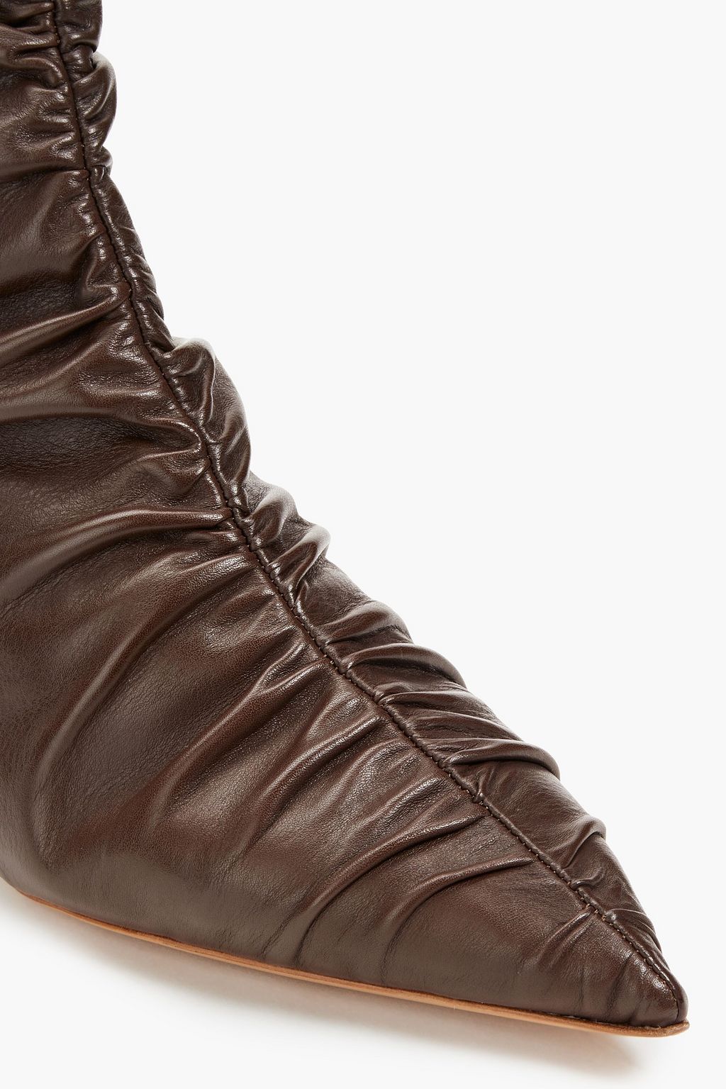 REJINA PYO Erin ruched textured-leather ankle boots
