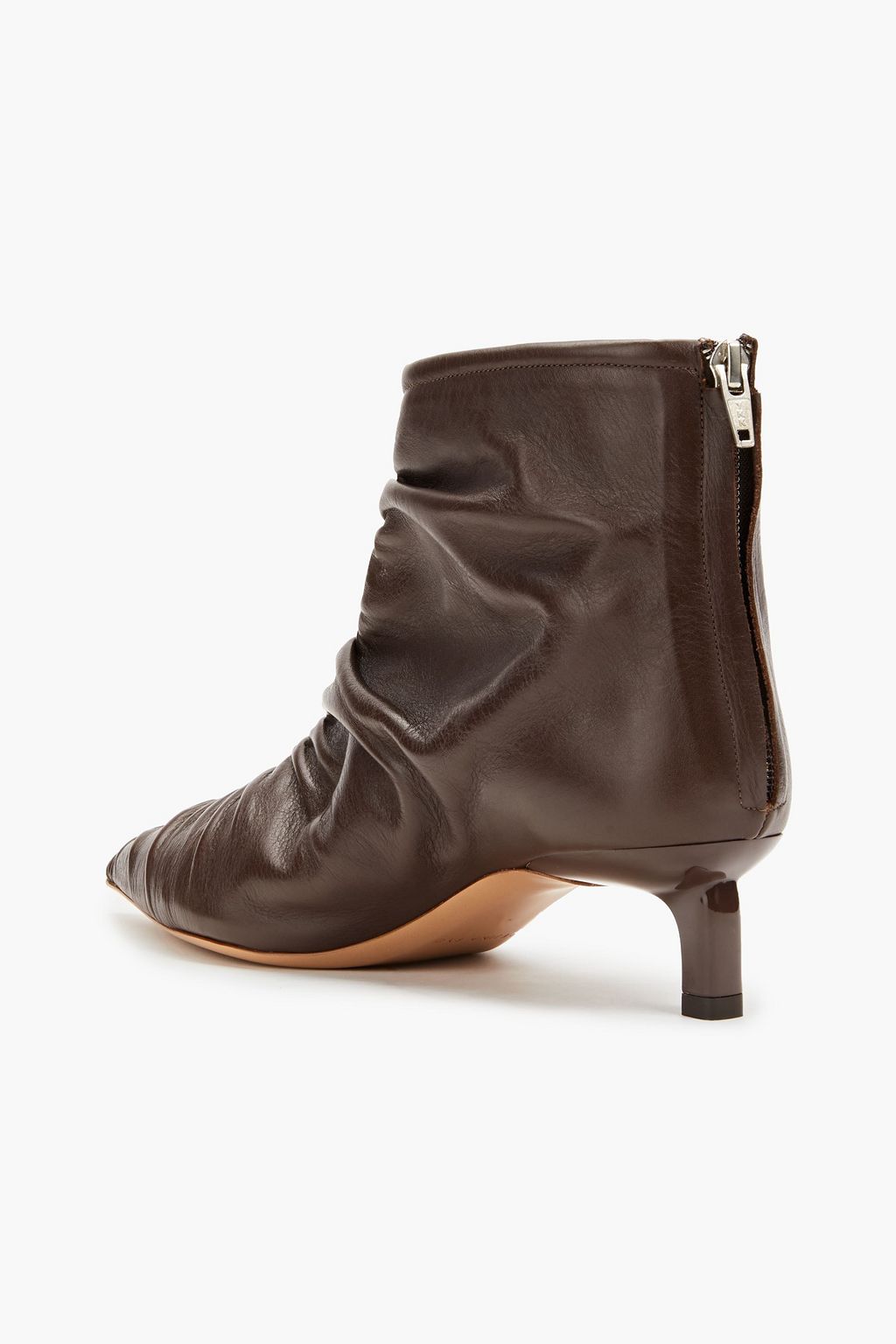 REJINA PYO Erin ruched textured-leather ankle boots