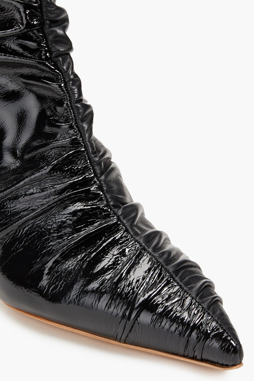 REJINA PYO Erin ruched textured-leather ankle boots