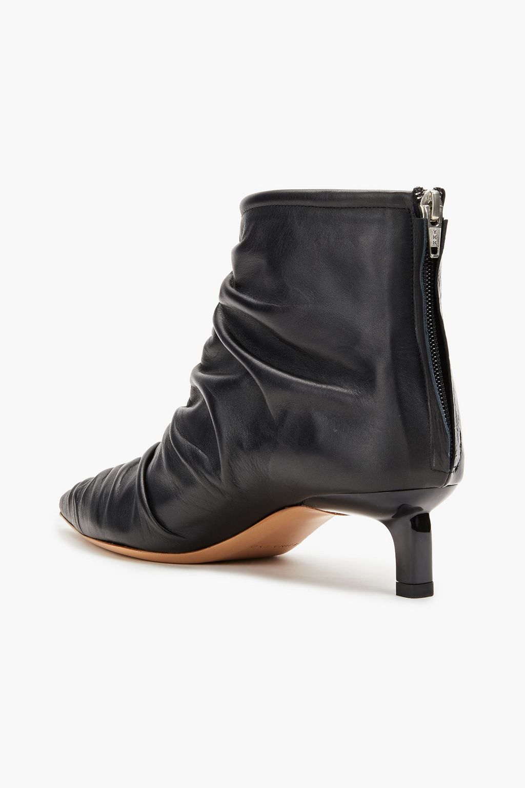 REJINA PYO Erin ruched textured-leather ankle boots