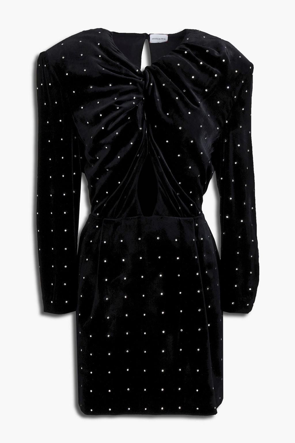 MAGDA BUTRYM Twist-front crystal-embellished velvet mini dress | Sale up to  70% off | THE OUTNET