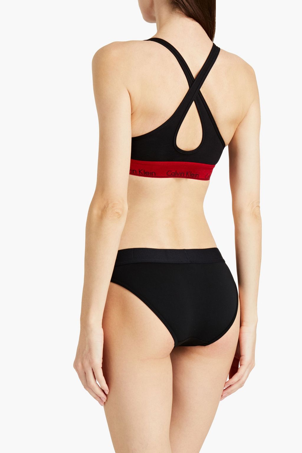CALVIN KLEIN Cotton-blend jersey bralette