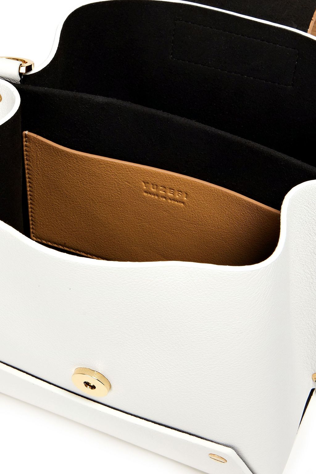 YUZEFI Delila studded pebbled-leather shoulder bag