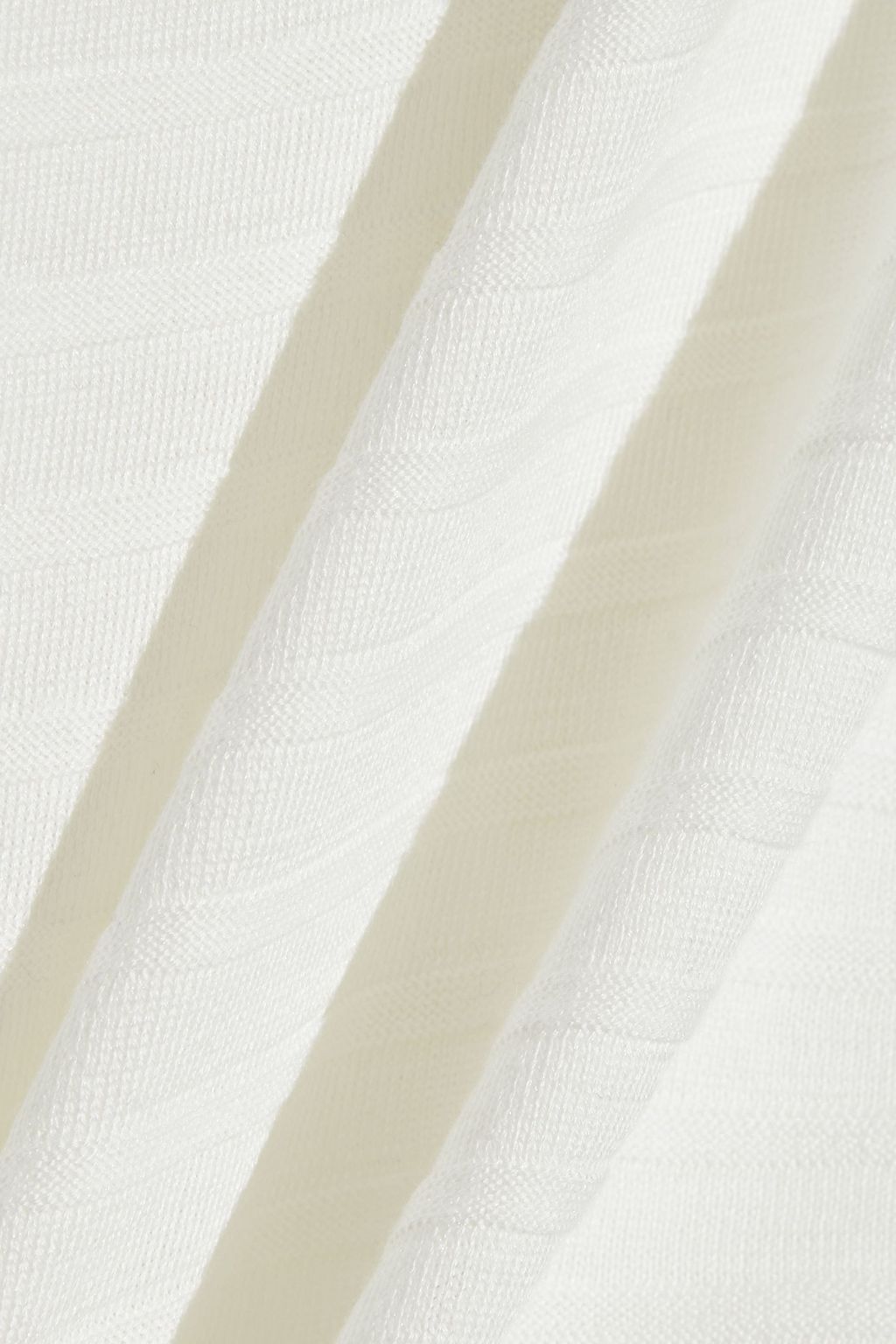 LORO PIANA Ribbed silk and cotton-blend jersey top