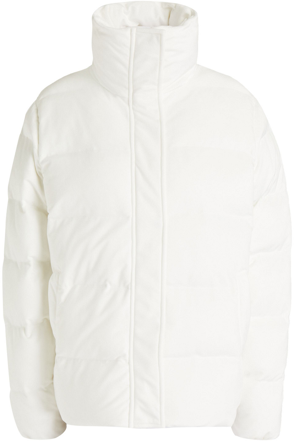 Unreal Fur Quilted Velvet Jacket In White