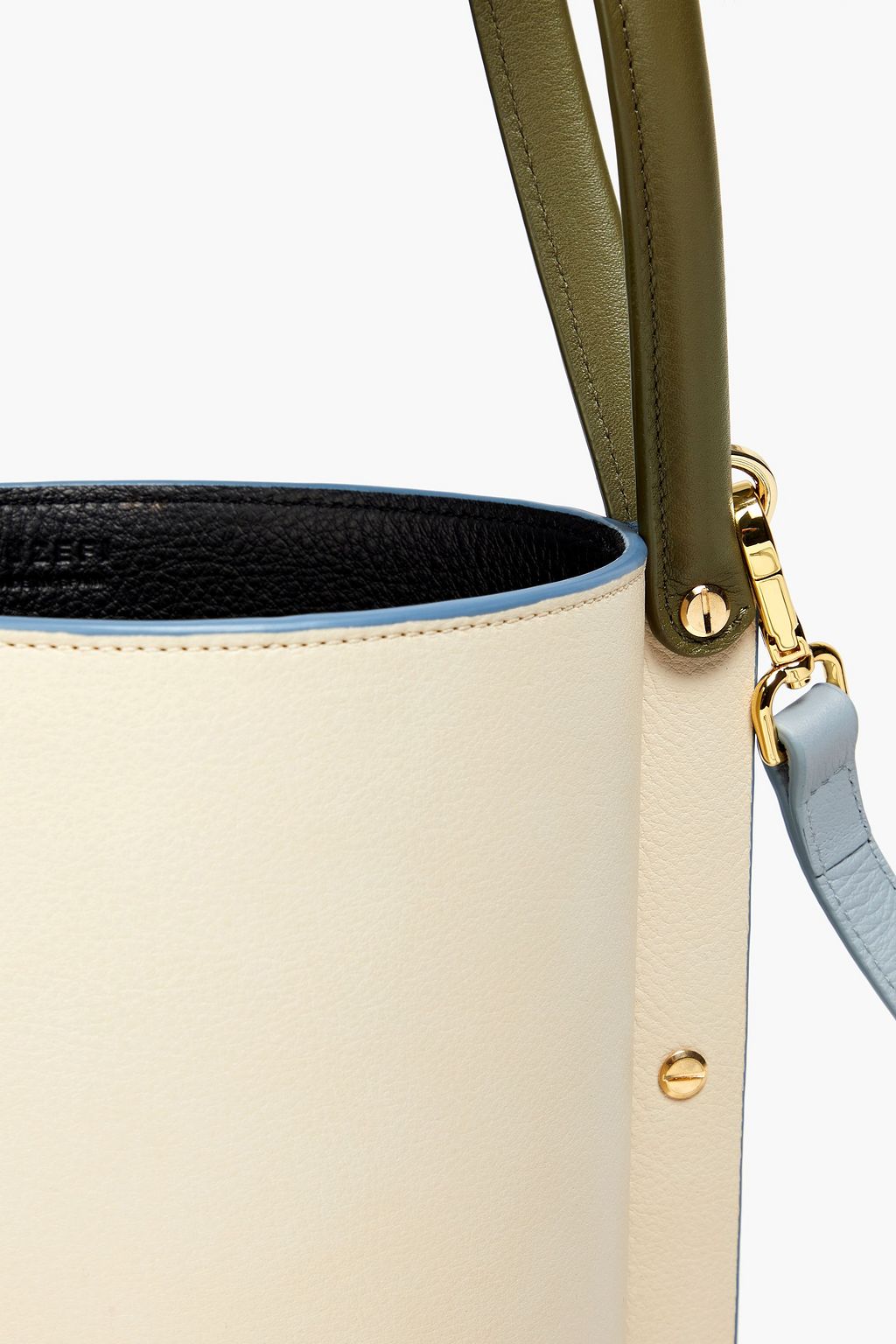 YUZEFI Cubo studded leather bucket bag