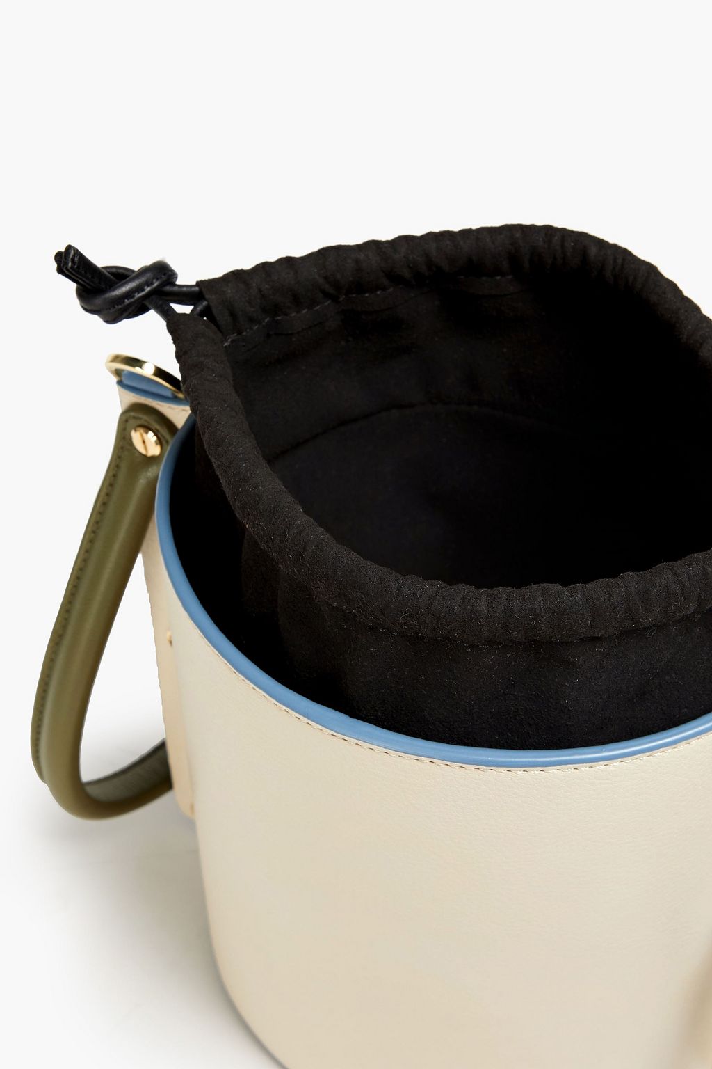 YUZEFI Cubo studded leather bucket bag