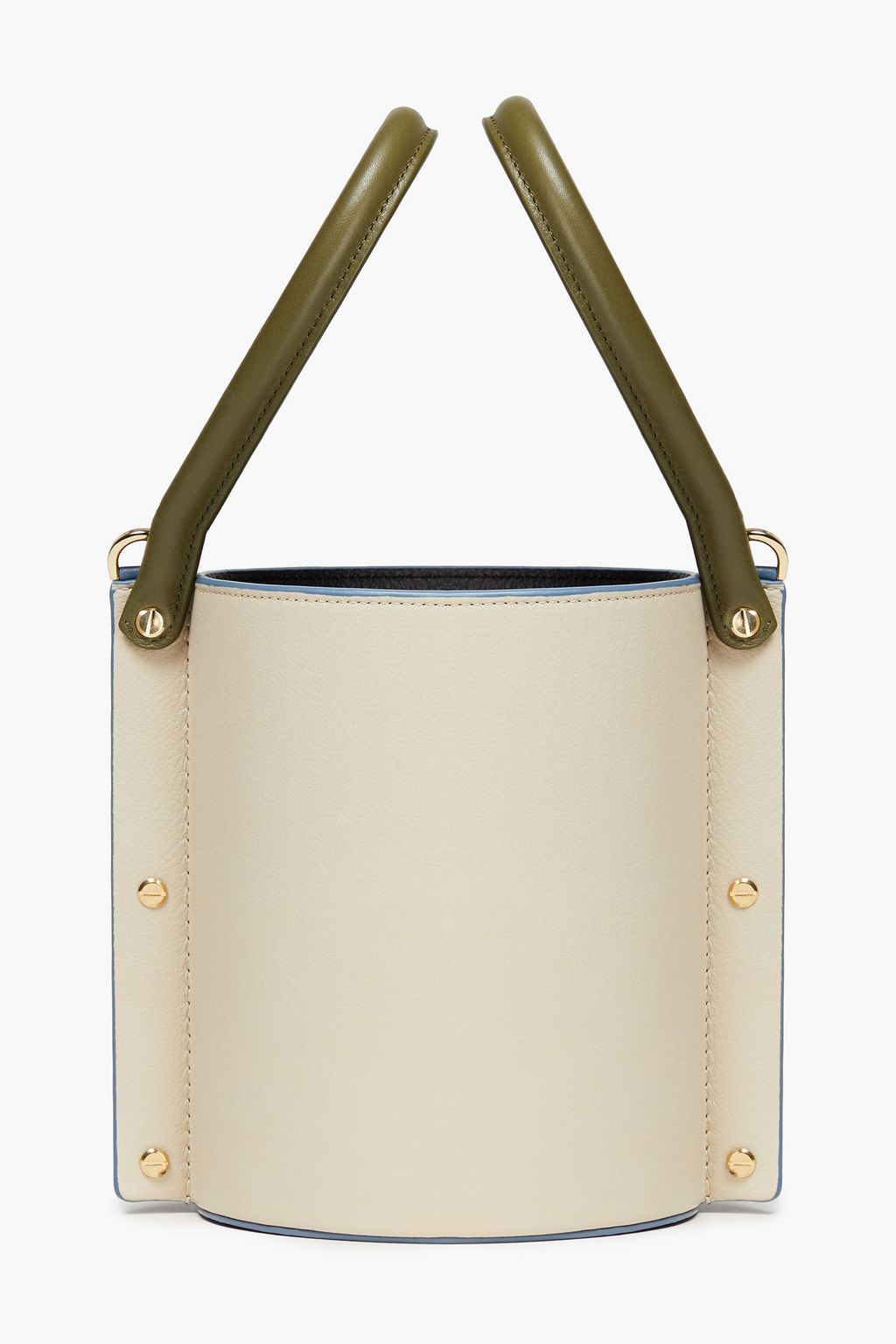 YUZEFI Cubo studded leather bucket bag