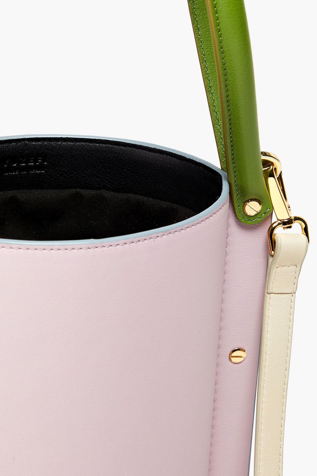 YUZEFI Cubo studded leather bucket bag