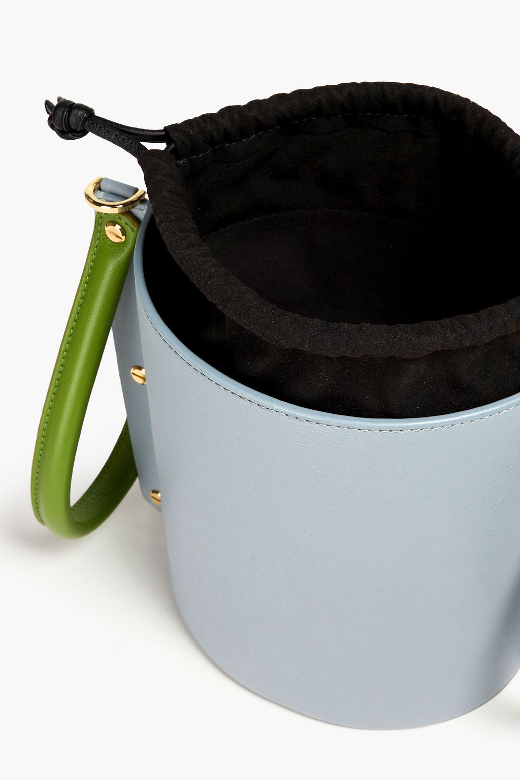 YUZEFI Cubo studded leather bucket bag