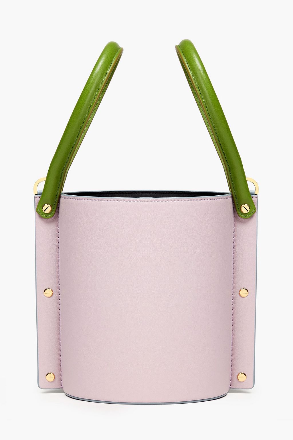 YUZEFI Cubo studded leather bucket bag